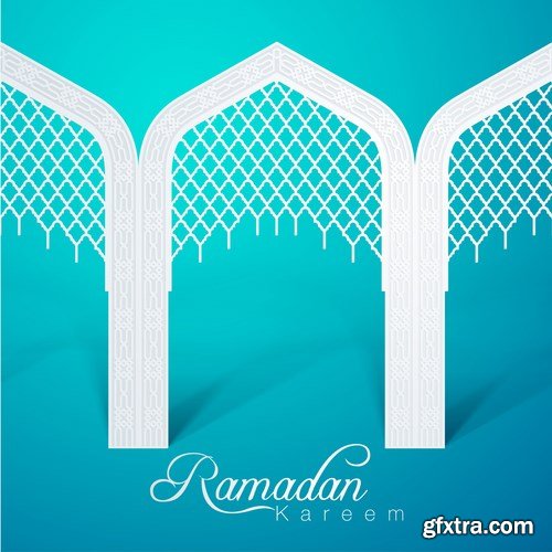 Eid Mubarak Papercut Style 10 - 48 EPS Eid Mubarak Papercut Style 10 - 48 EPS