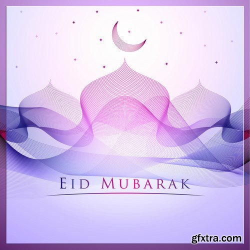 Eid Mubarak Papercut Style 10 - 48 EPS Eid Mubarak Papercut Style 10 - 48 EPS