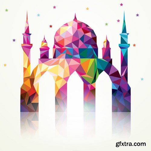 Eid Mubarak Papercut Style 10 - 48 EPS Eid Mubarak Papercut Style 10 - 48 EPS