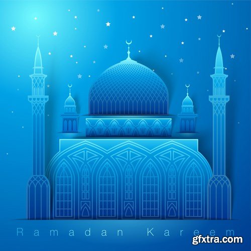 Eid Mubarak Papercut Style 10 - 48 EPS Eid Mubarak Papercut Style 10 - 48 EPS