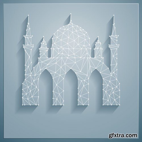 Eid Mubarak Papercut Style 10 - 48 EPS Eid Mubarak Papercut Style 10 - 48 EPS