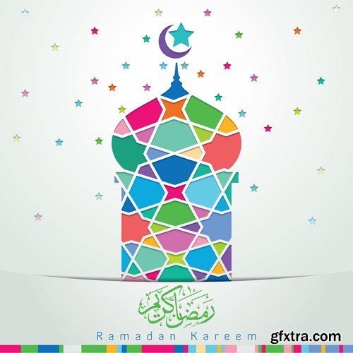 Eid Mubarak Papercut Style 10 - 48 EPS Eid Mubarak Papercut Style 10 - 48 EPS