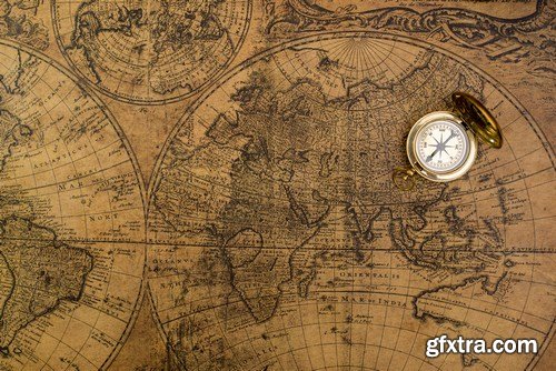 Old Maps and Compass - 20xUQH JPEG