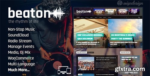 ThemeForest - Beaton v1.4.1 - Music, Radio & Events WordPress Theme - 11581259