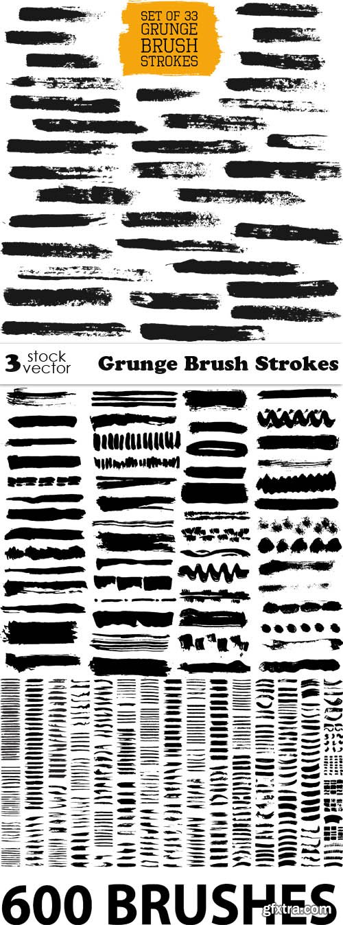 Vectors - Grunge Brush Strokes