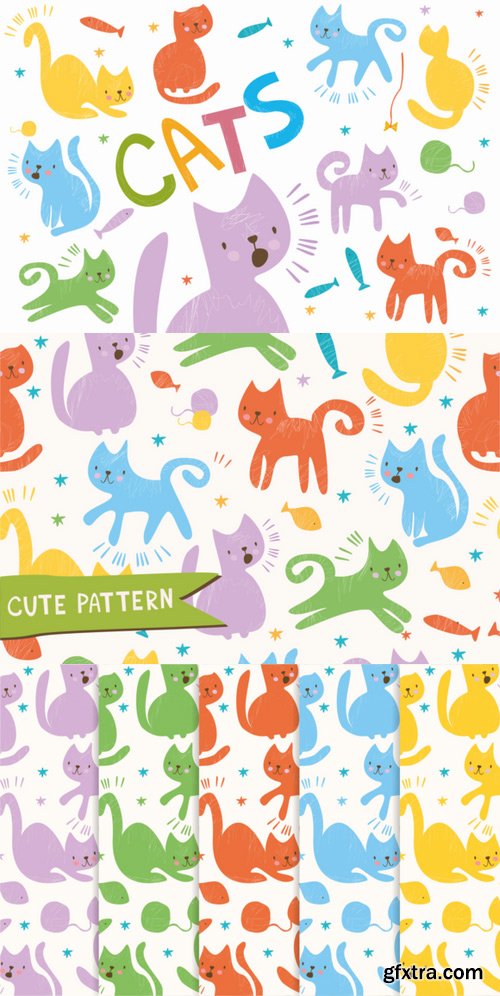 CM - Funny cats (eps,ai,png) 650215