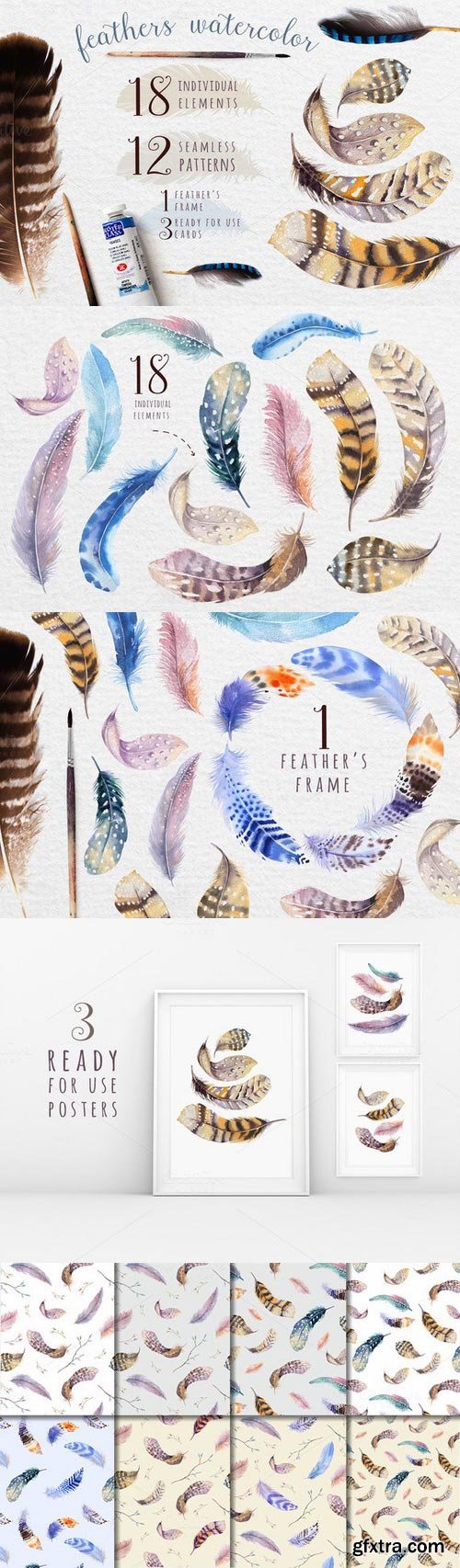 CM - Watercolor BOHO feather DIY_5 582419 CM - Watercolor BOHO feather DIY_5 582419