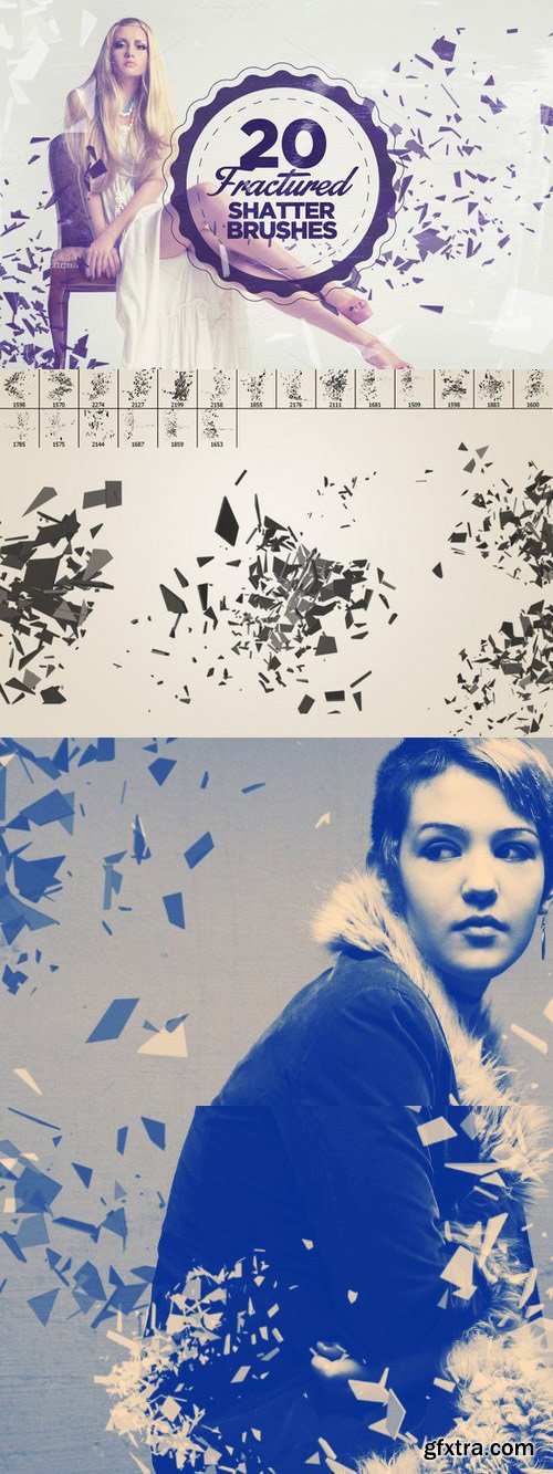 CM - 20 Fractured Shatter Brushes by Layerform 22225 CM - 20 Fractured Shatter Brushes by Layerform 22225