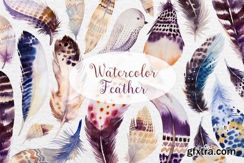 CM - Watercolor BOHO feather DIY II 356171 CM - Watercolor BOHO feather DIY II 356171