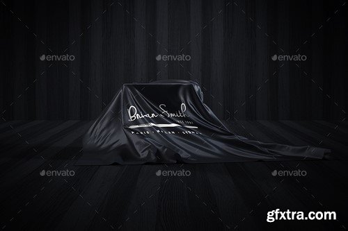 Graphicriver - Logo Mockup on Covered Box with Fabric - 16729532