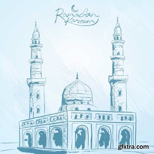 Eid Mubarak Papercut Style 15 - 58 EPS