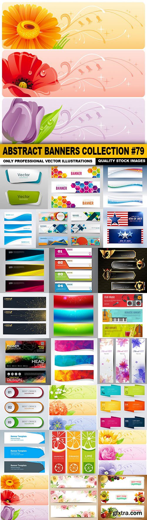 Abstract Banners Collection #79 - 25 Vectors