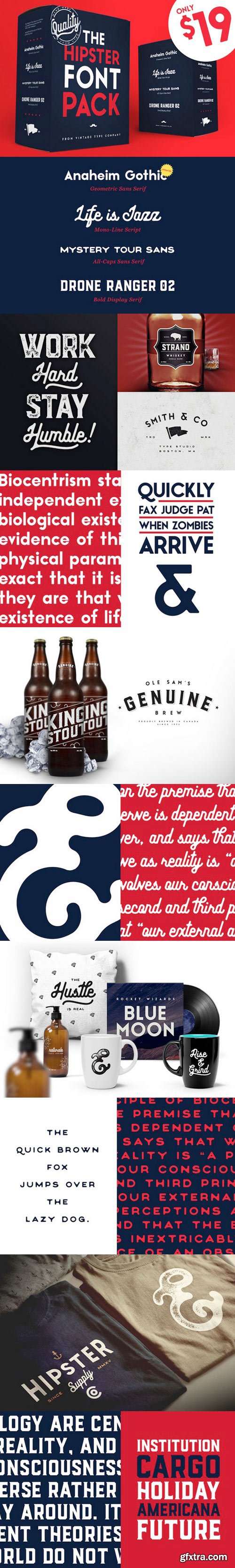 Hipster Font Pack 4xOTF 749898