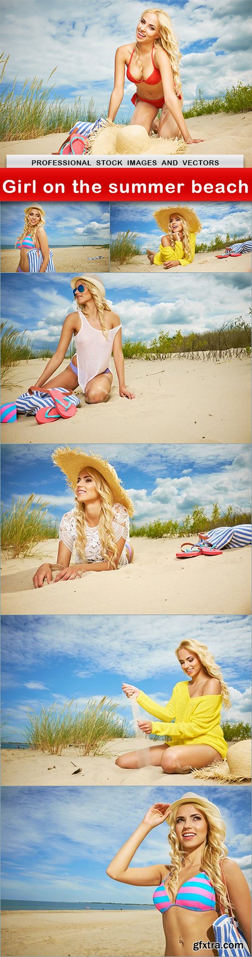 Girl on the Summer Beach 7xJPG