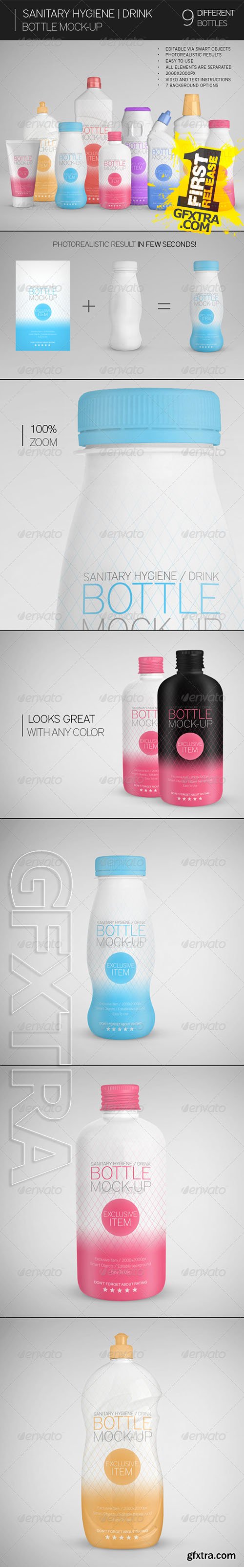 GraphicRiver - Sanitary Hygiene | Drink Bottle Mock-Up 7659409