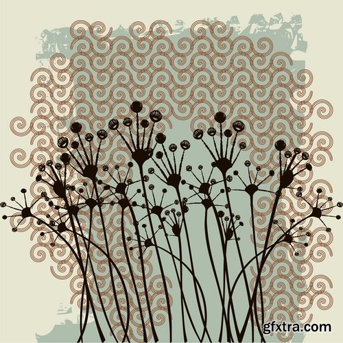 Collection of abstract illustration for t-shirt clothes background is a pattern 25 EPS
