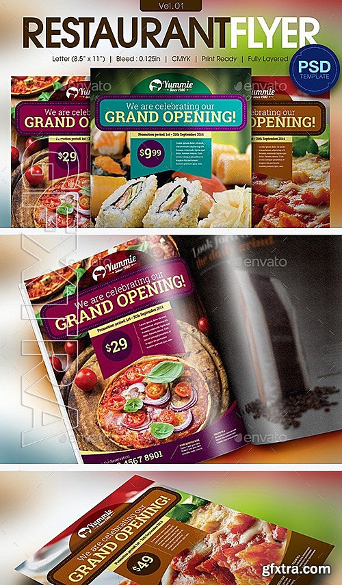 GraphicRiver - Restaurant Flyer Vol01 11595821