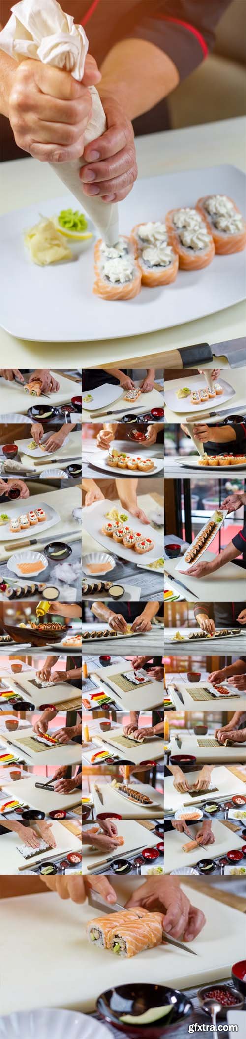 Photo Set - Man Cooked Sushi.Original Recipe of asty Sushi Photo Set - Man Cooked Sushi.Original Recipe of asty Sushi