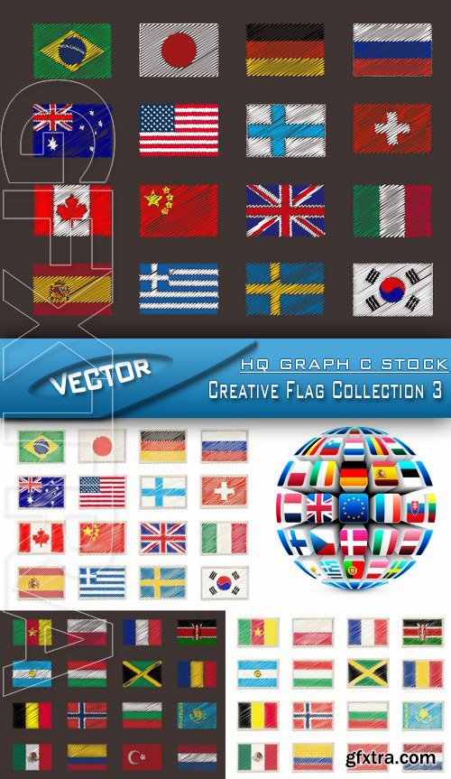 Stock Vector - Creative Flag Collection 3