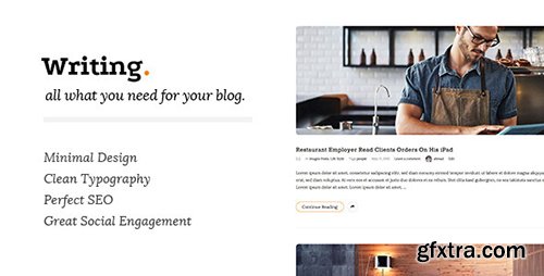 ThemeForest - Writing v2.75 - Clean & Minimal Blog WordPress Theme - 11547928