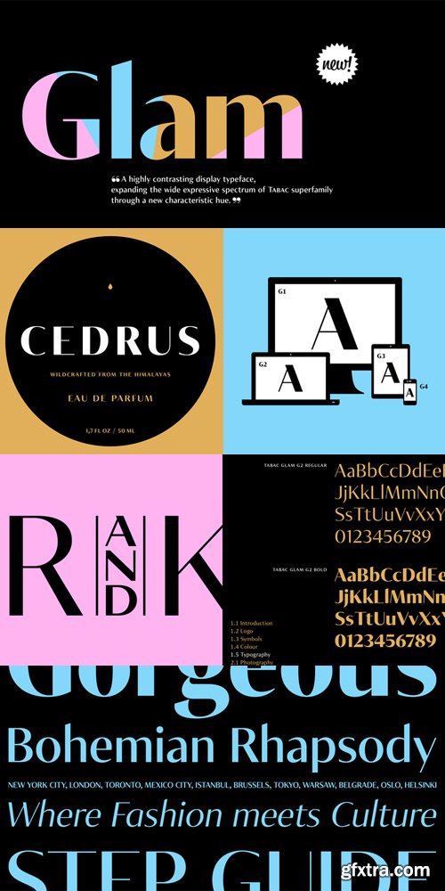 Tabac Glam Font Family $599 Tabac Glam Font Family $599