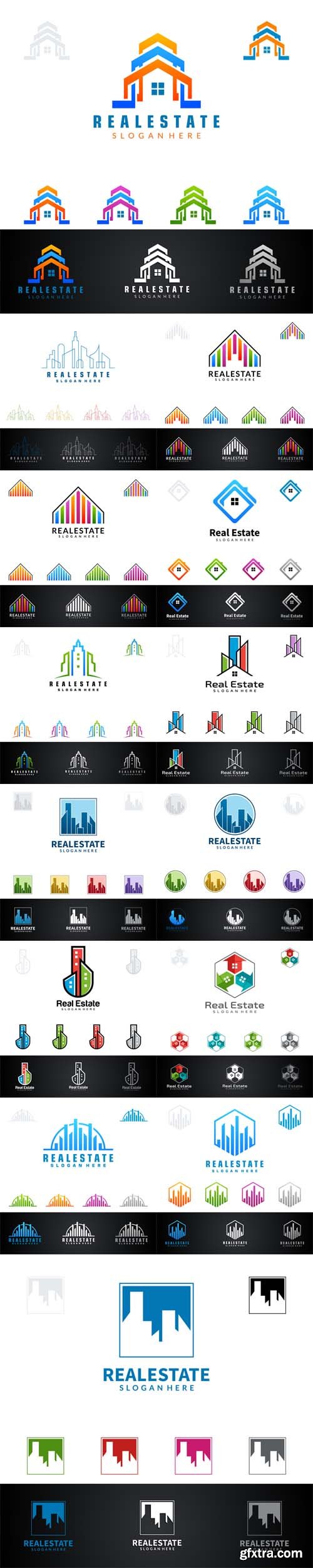 Vector Set - Simple Real Estate Logo Design 2