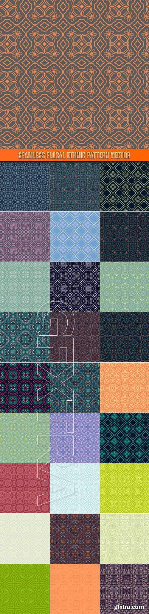 Seamless Floral Ethnic Pattern vector