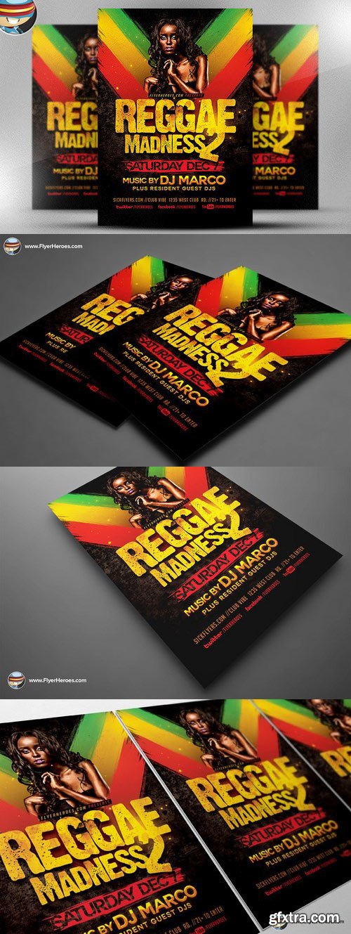 CM - Reggae Madness Flyer Template 464786 CM - Reggae Madness Flyer Template 464786