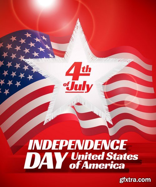 4 July, Independence Day 4 - 25xEPS