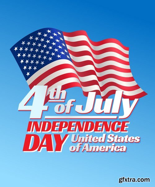 4 July, Independence Day 4 - 25xEPS