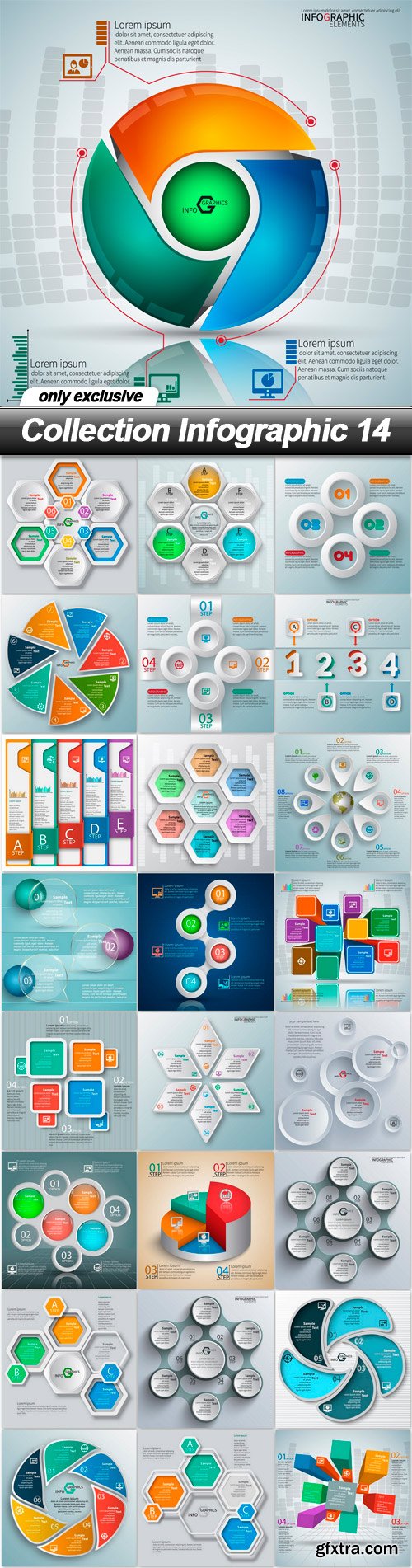 Collection Infographic 14, 25xEPS