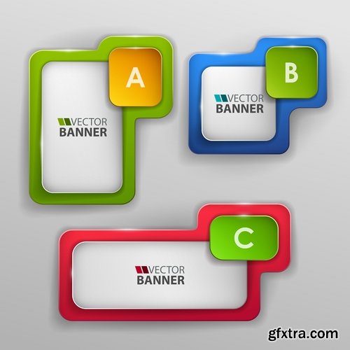 Banner flyer sticker website design element 25 EPS