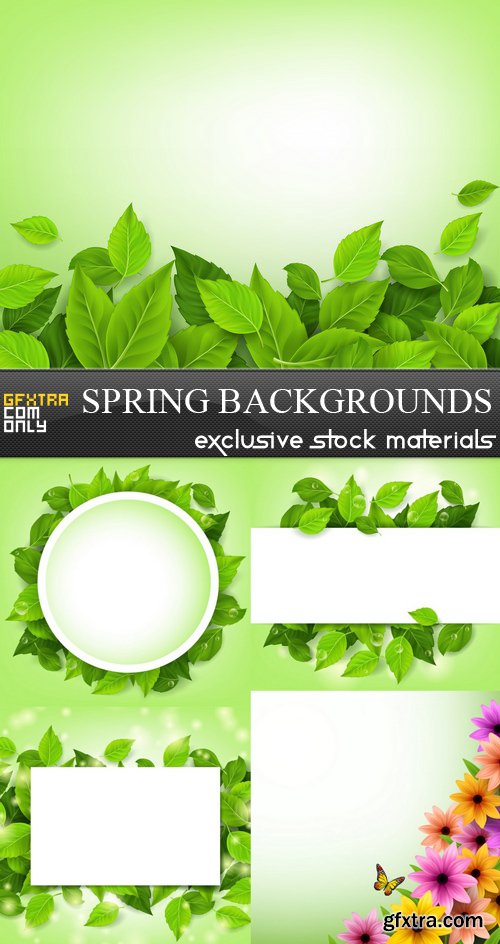 Spring Backgrounds - 5xEPS
