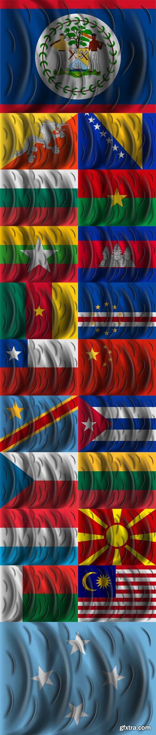 Vector Set - Different Countries Wind Flags Vector Set - Different Countries Wind Flags