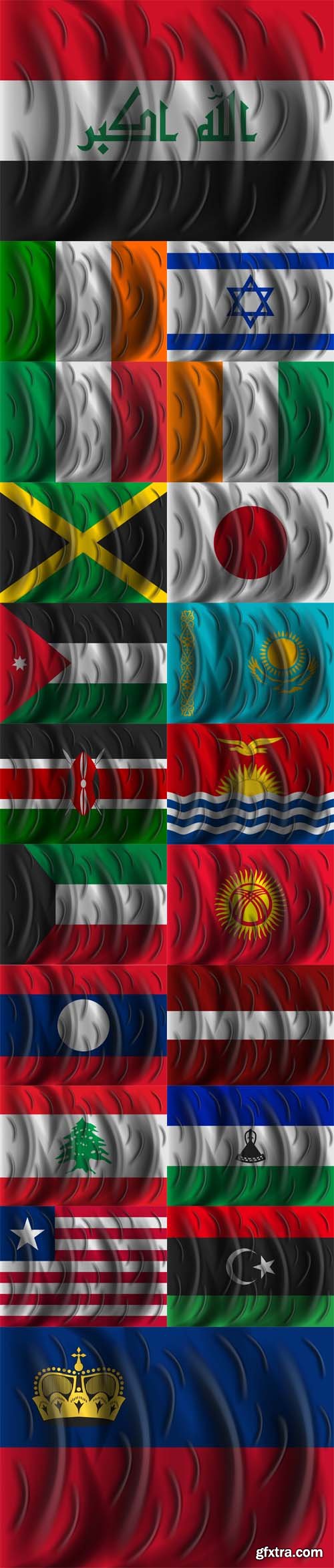 Vector Set - Different Countries Wind Flags 2 Vector Set - Different Countries Wind Flags 2