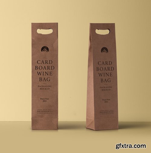 Wine PSD Cardboard Bag Wine PSD Cardboard Bag