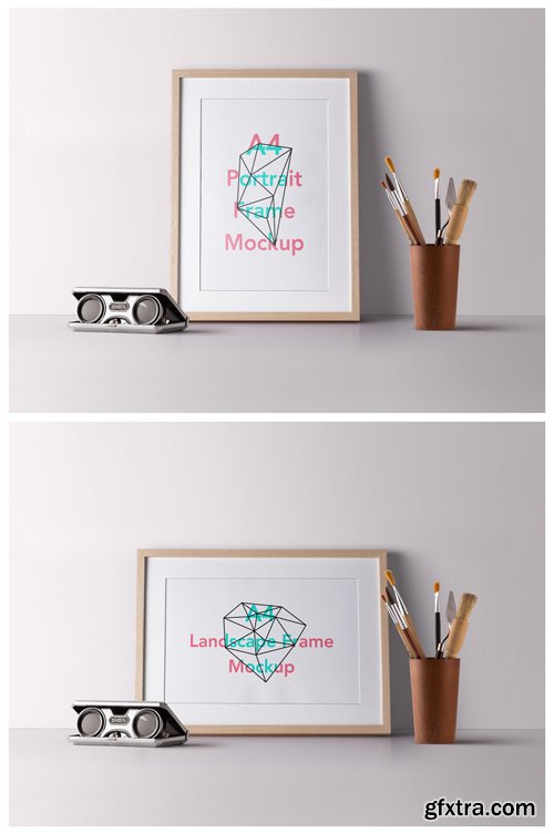 PSD Wood Frame Mockup Vol 2