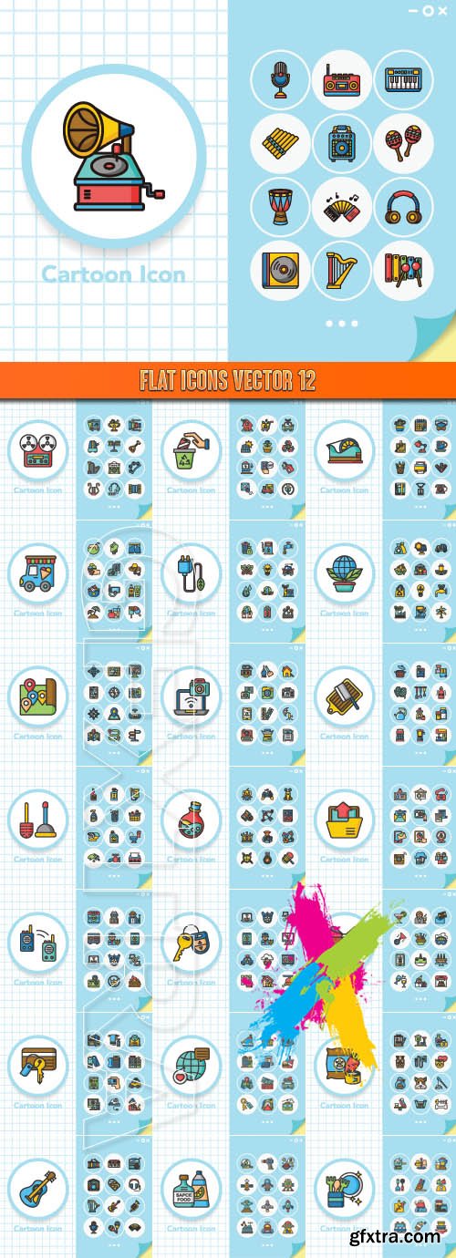 Flat icons vector 12