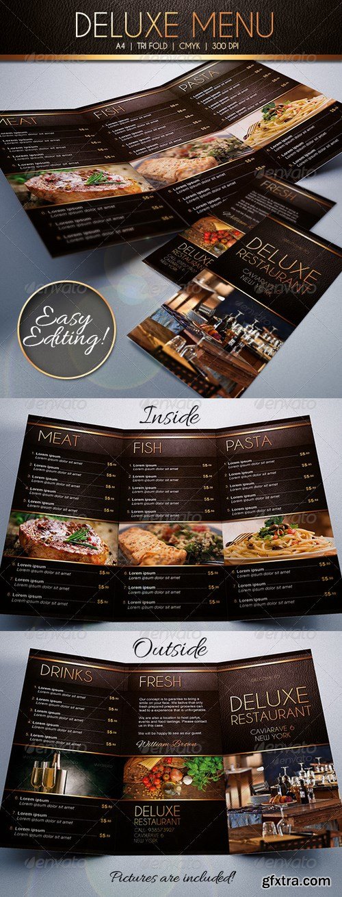 Graphicriver - Deluxe Food Menu Template Tri-Fold 6964986 Graphicriver - Deluxe Food Menu Template Tri-Fold 6964986