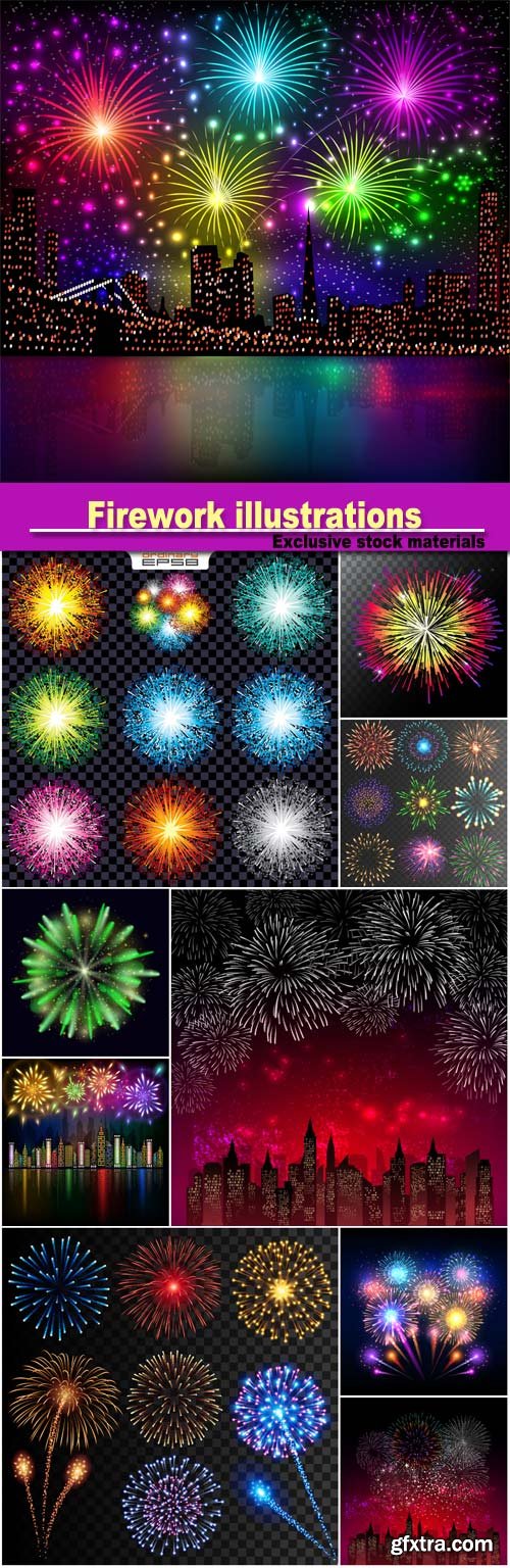 Firework Illustrations 10xEPS Firework Illustrations 10xEPS
