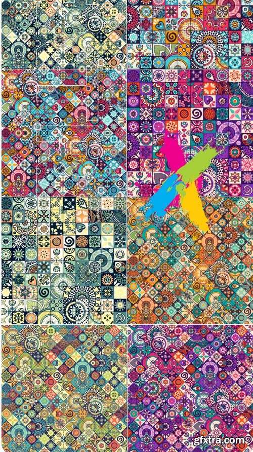 Seamless floral pattern background vector 5