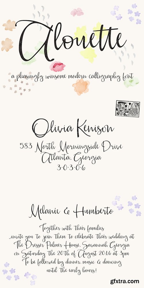 CM - Alouette Modern Calligraphy Font 697983
