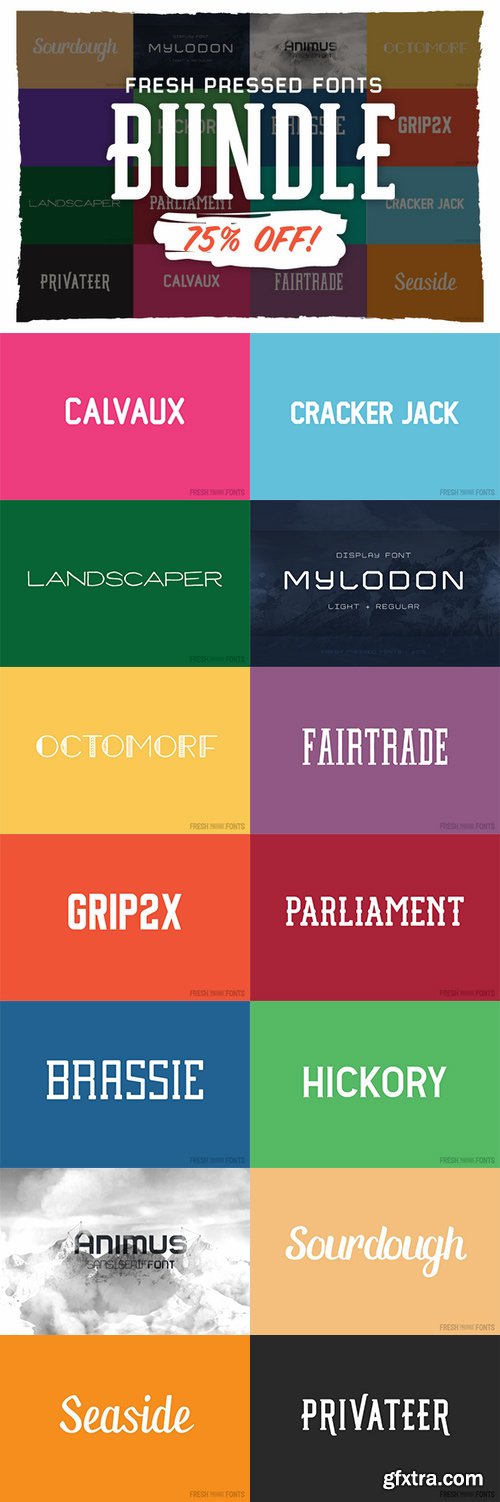 CM - Fresh Pressed Fonts Bundle 698794 CM - Fresh Pressed Fonts Bundle 698794
