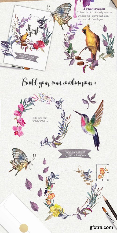 CM - Watercolor floral wreaths vol.2 690045 CM - Watercolor floral wreaths vol.2 690045