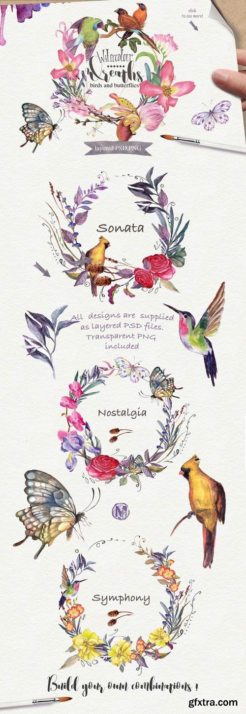 CM - Watercolor floral wreaths vol.2 690045 CM - Watercolor floral wreaths vol.2 690045