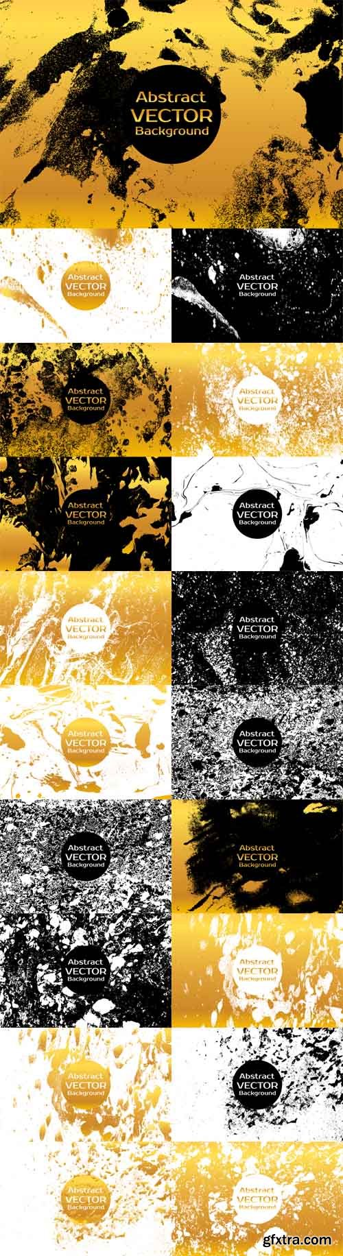 Vector Set - Abstract Painted Marble Illustration