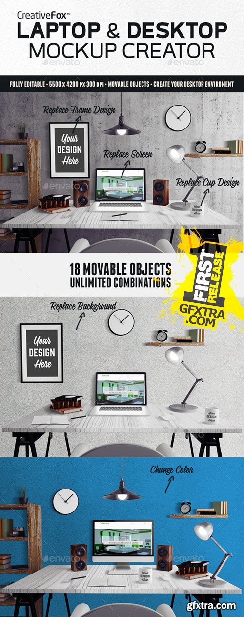 GraphicRiver - Laptop & Desktop Mockup Creator 10397741