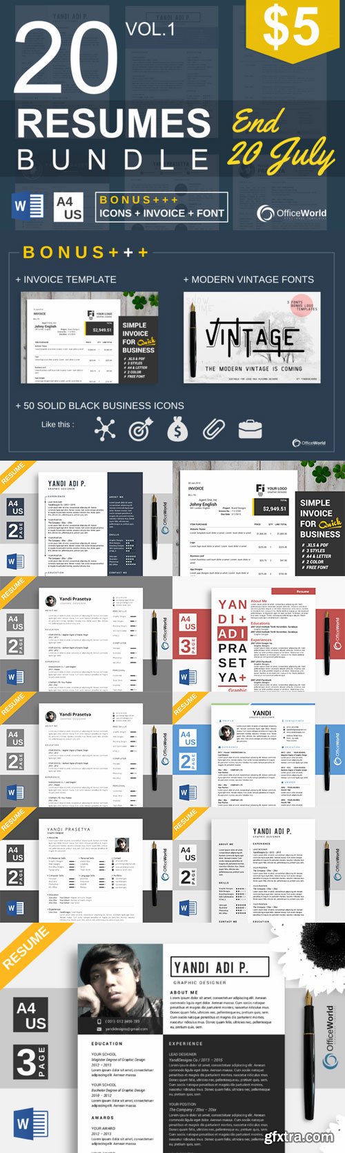 CM - 20 Resumes Bundles + BONUS 699745 CM - 20 Resumes Bundles + BONUS 699745