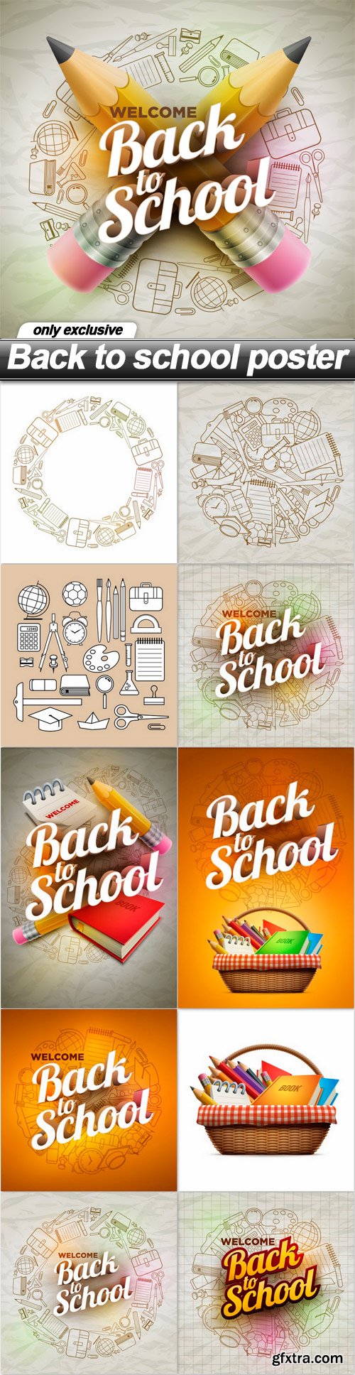 Back to school poster - 11 EPS