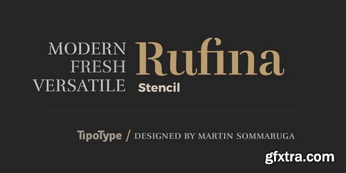 Rufina Stencil Font Family $110 Rufina Stencil Font Family $110